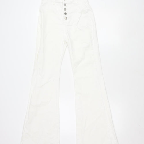 PrettyLittleThing Women's White Jeans Size 6