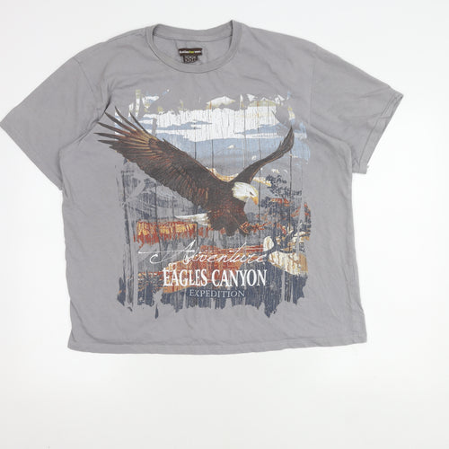 Atlas for Men Grey XL Animal Graphic T-Shirt