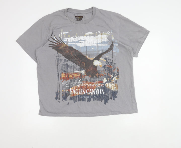 Atlas for Men Grey XL Animal Graphic T-Shirt