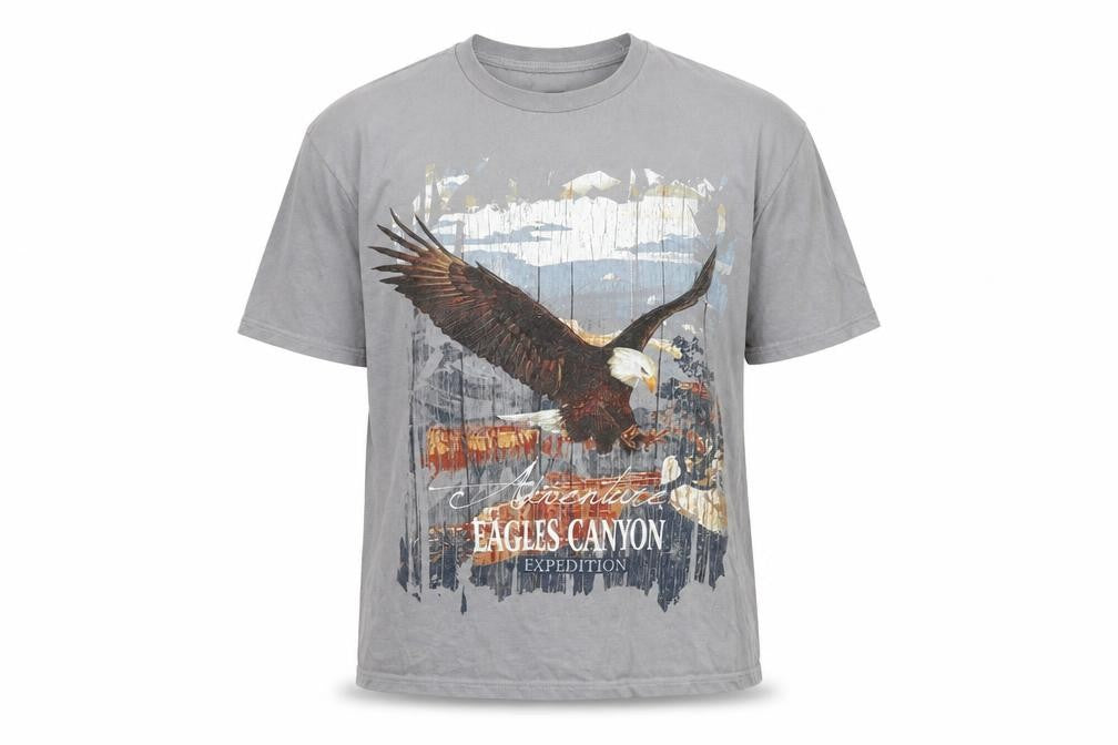 Atlas for Men Grey XL Animal Graphic T-Shirt