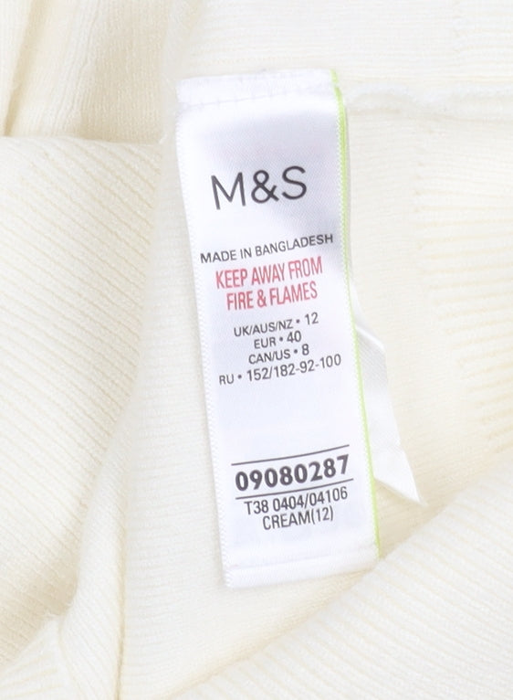 Marks and Spencer Women's Ivory Button-Up Cardigan