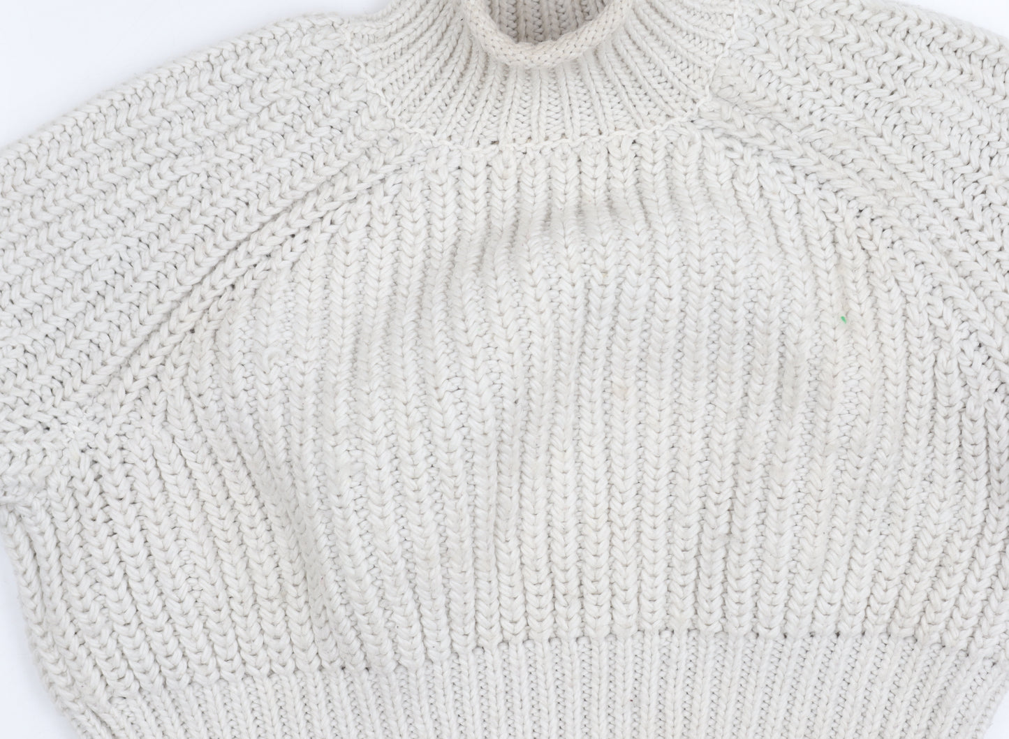 H&M Women's White High Neck Pullover Jumper, Size S