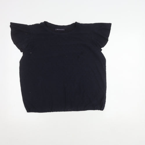 Marks and Spencer Women's Black Flutter Sleeve Top