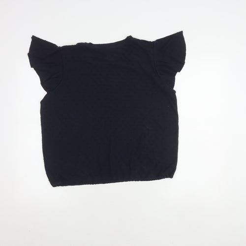 Marks and Spencer Women's Black Flutter Sleeve Top