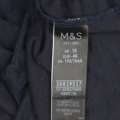 Marks and Spencer Women's Black Flutter Sleeve Top