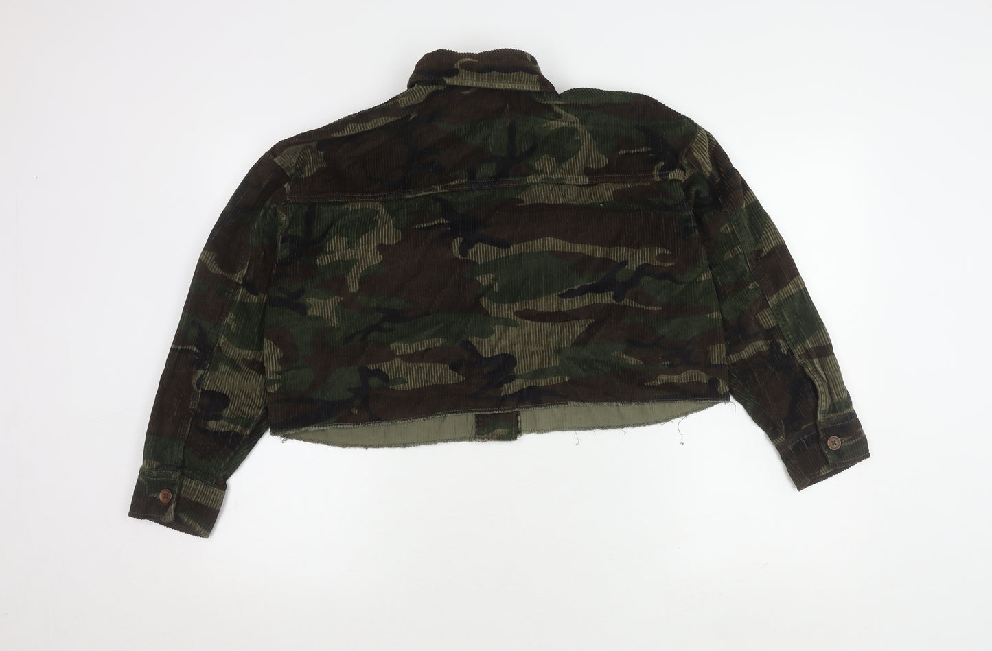 Topshop Women's Camouflage Cropped Military Jacket XS