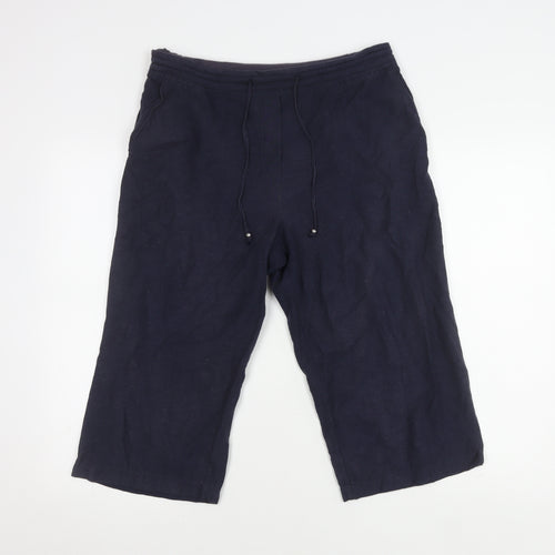 Marisota Women's Blue Cropped Trousers, Size 14