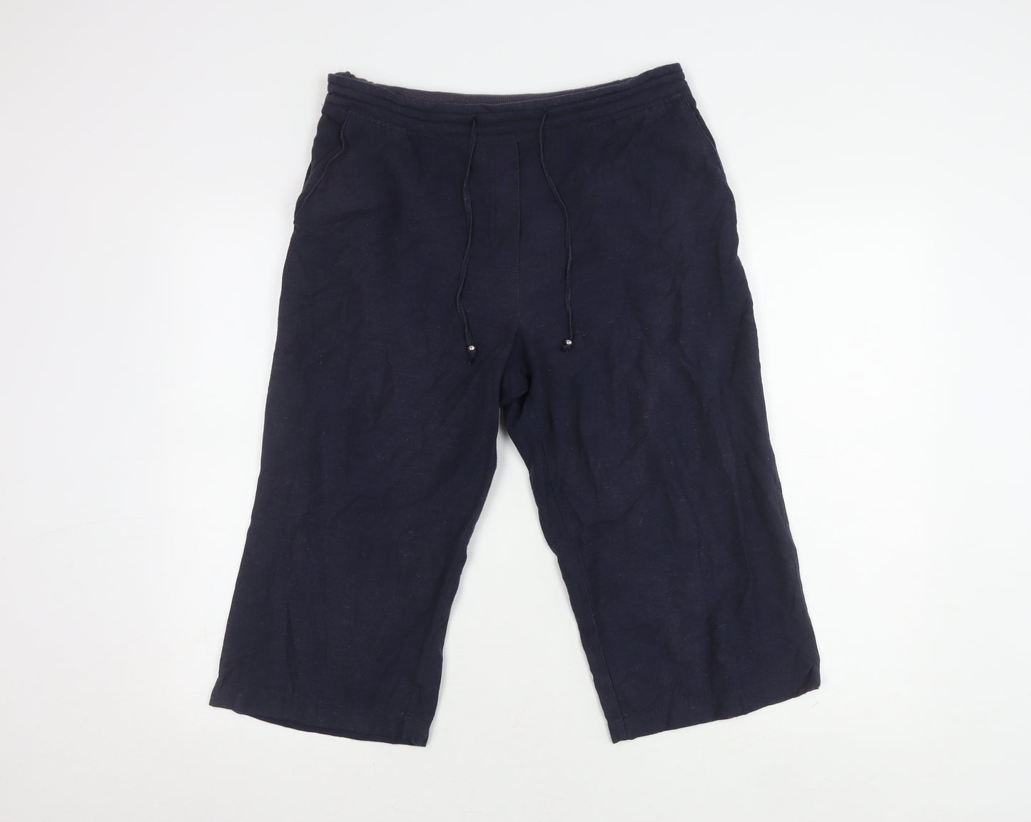 Marisota Women's Blue Cropped Trousers, Size 14