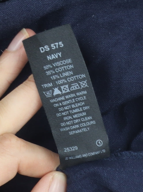 Marisota Women's Blue Cropped Trousers, Size 14