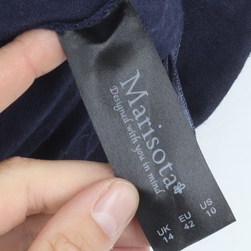 Marisota Women's Blue Cropped Trousers, Size 14