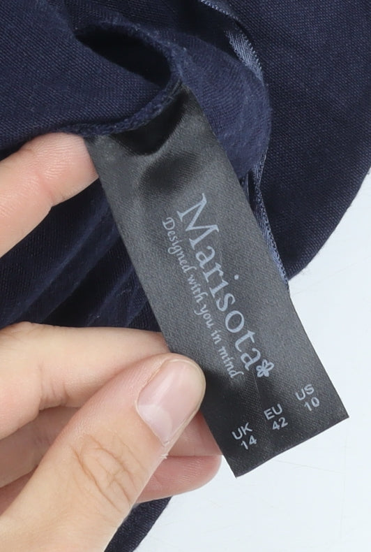 Marisota Women's Blue Cropped Trousers, Size 14