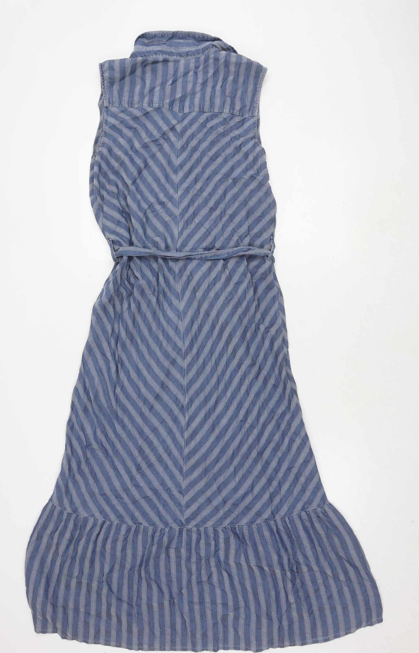 Next Women's Blue Striped Shirt Dress Size 14