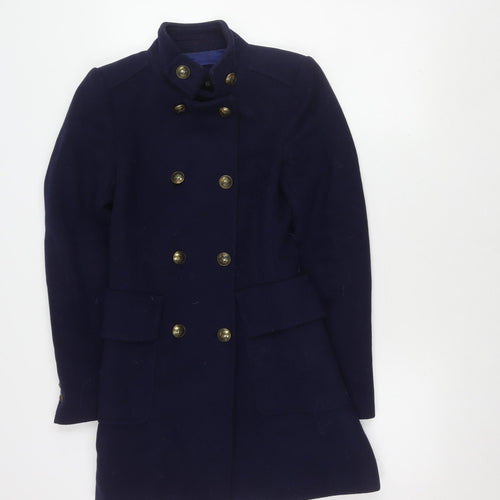 Zara Woman Blue Military Jacket Wool Size S
