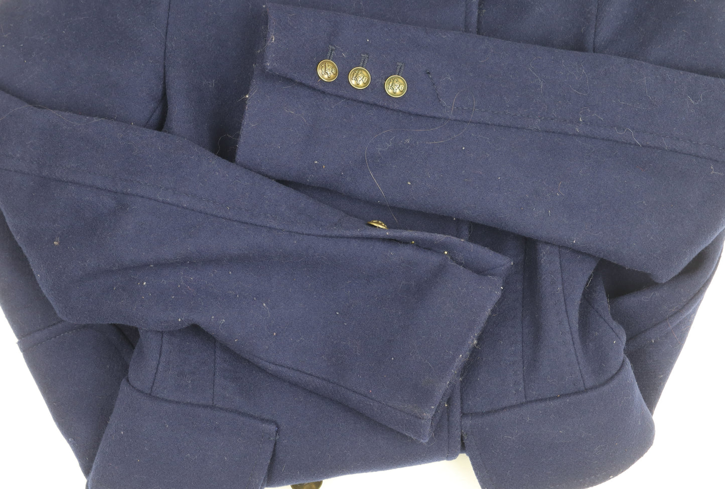 Zara Woman Blue Military Jacket Wool Size S