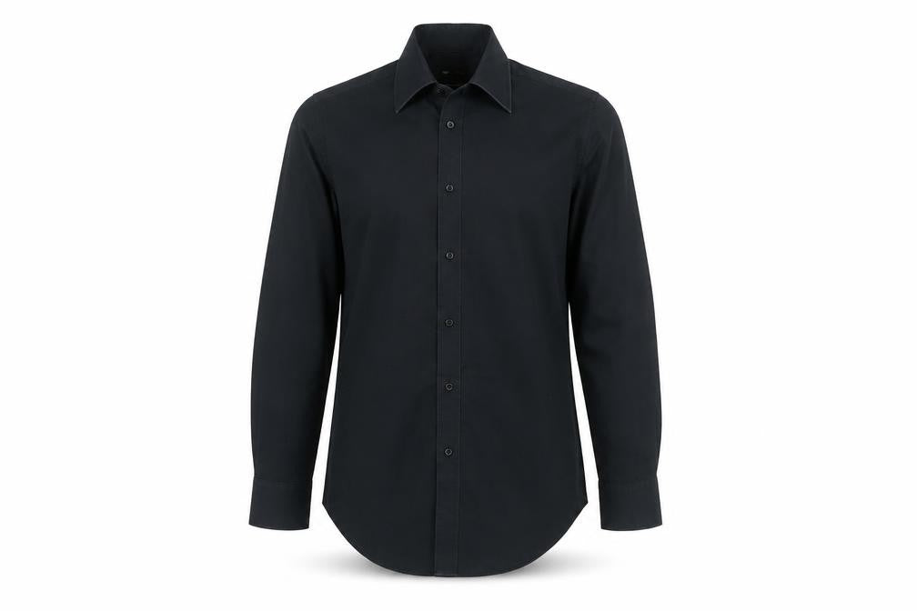 Front view of Red Herring Men's Black 15.5 Long Sleeve Shirt