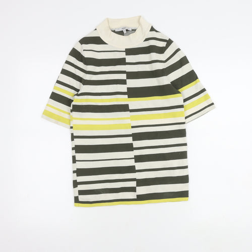Next Women's Striped High Neck Knit Top XS