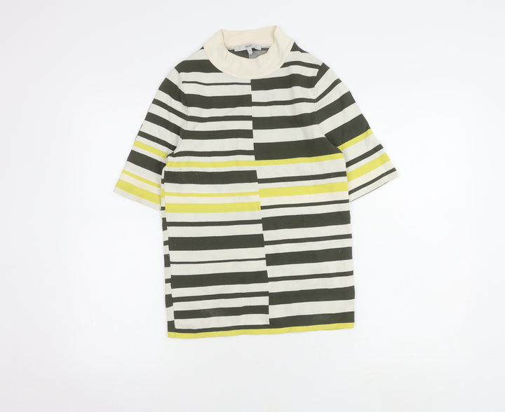 Next Women's Striped High Neck Knit Top XS