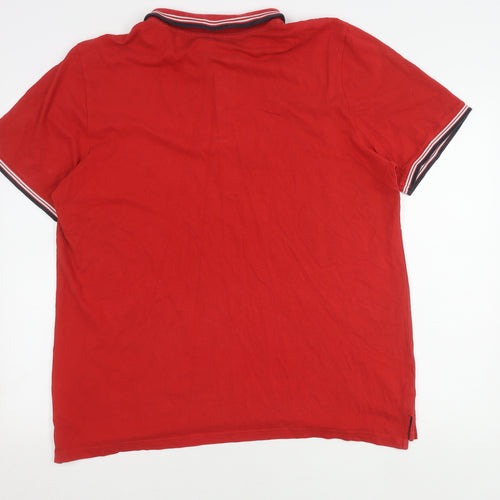 STH Shore Men's Red XL Polo Shirt Short Sleeve Cotton