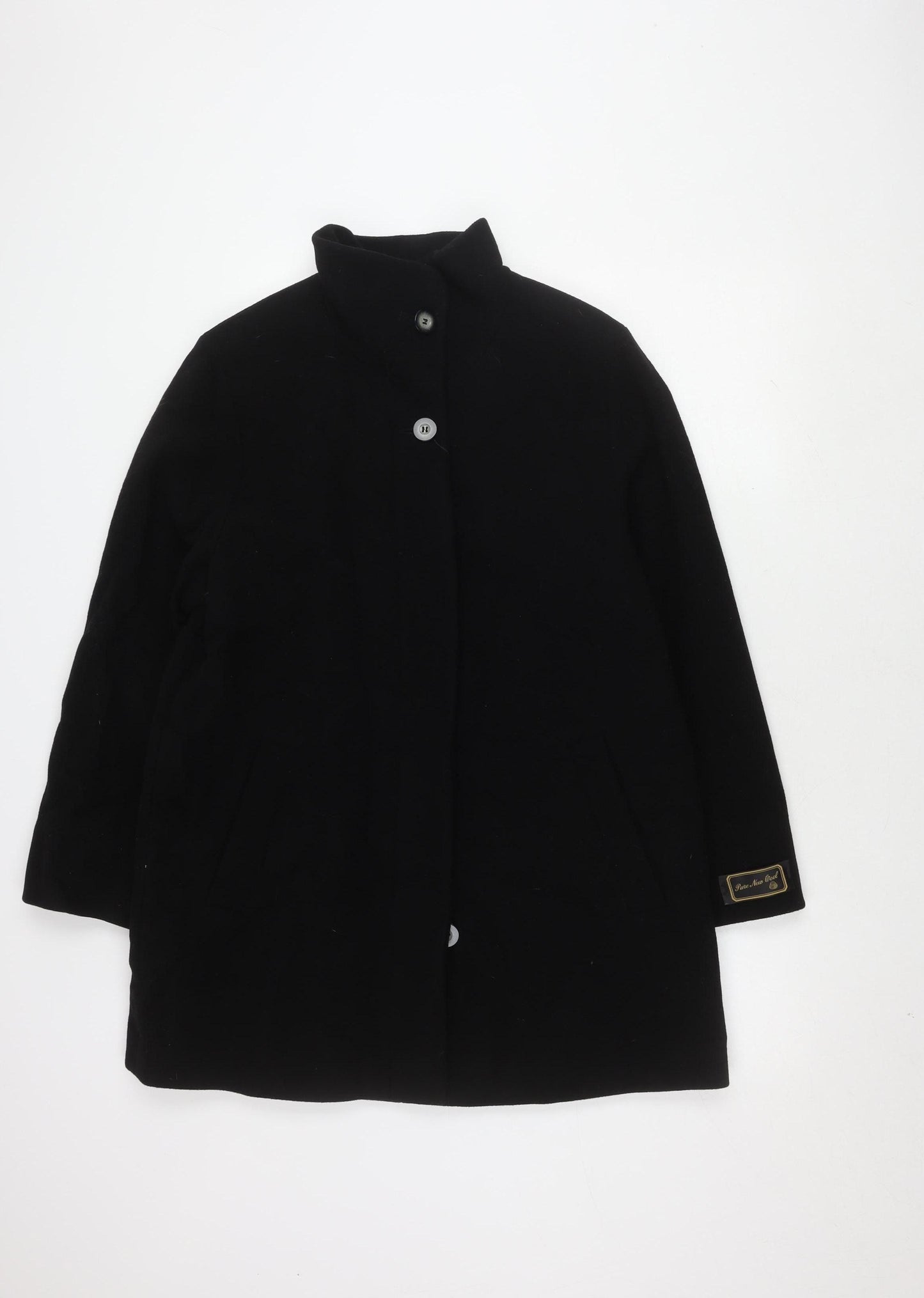 Marks and Spencer Women's Black Wool Coat Size 10