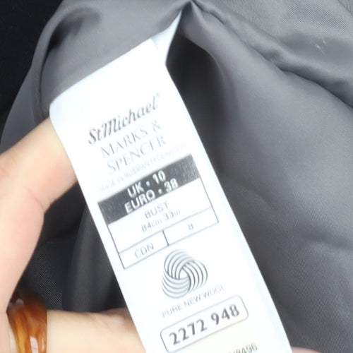 Marks and Spencer Women's Black Wool Coat Size 10