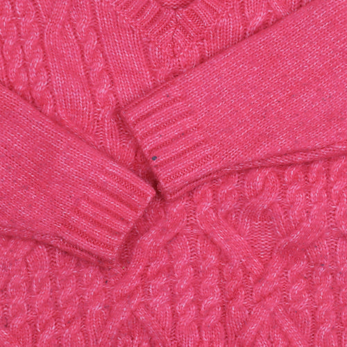 Marks and Spencer Women's Pink V-Neck Pullover Jumper M