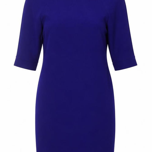 M&Co. Women's Blue Size 12 Knit 3/4 Sleeve Dress