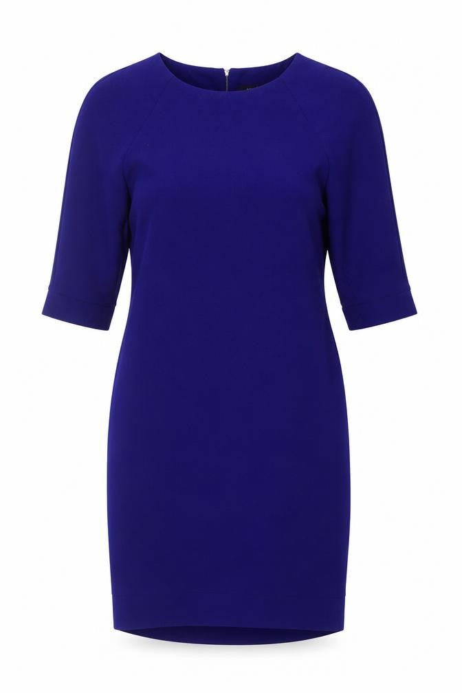 M&Co. Women's Blue Size 12 Knit 3/4 Sleeve Dress
