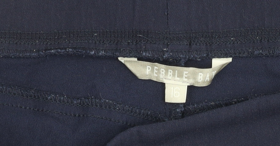 Pebble Bay Women's Blue Stretch Trousers Size 16