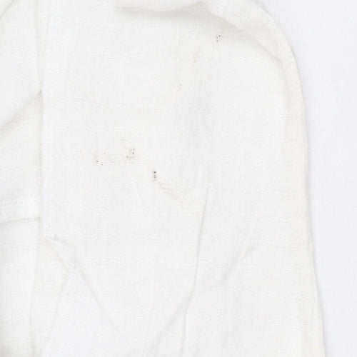 Next Petite White Linen Dress, Size 8, Sleeveless