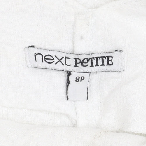 Next Petite White Linen Dress, Size 8, Sleeveless