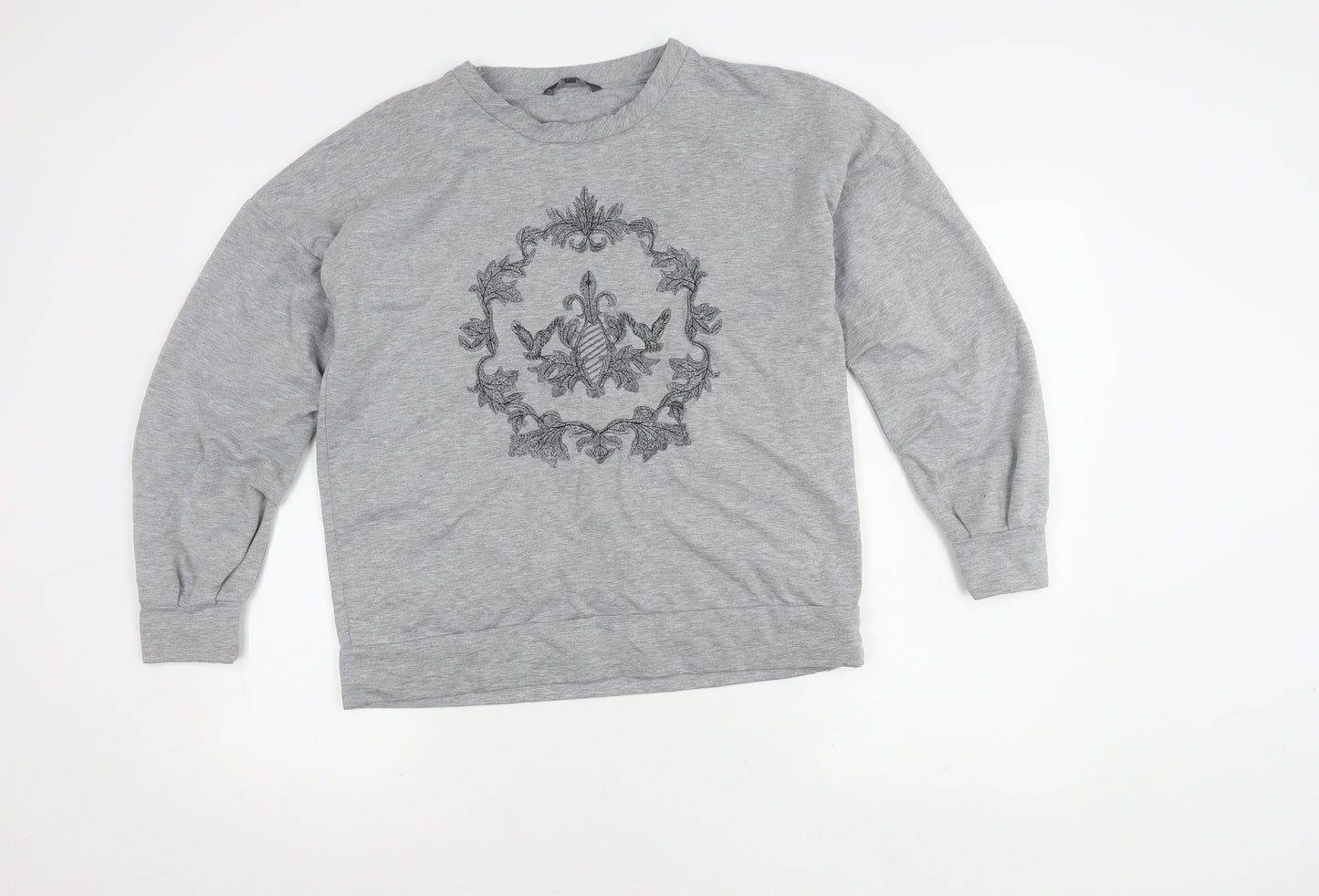 Next Women's Grey Pullover Jumper Size 12 Crew Neck