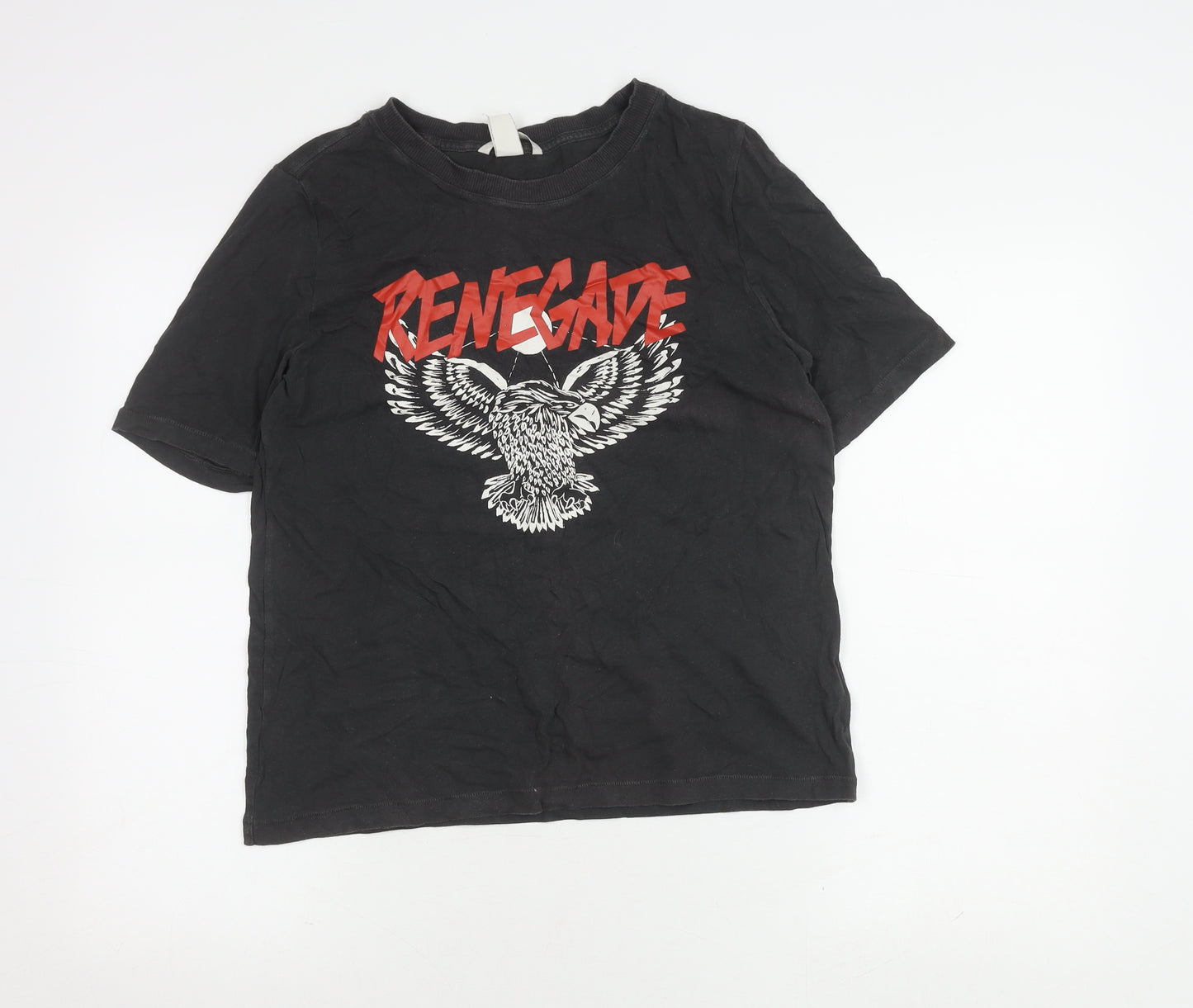 H&M Womens Black Renegade T-Shirt Size S