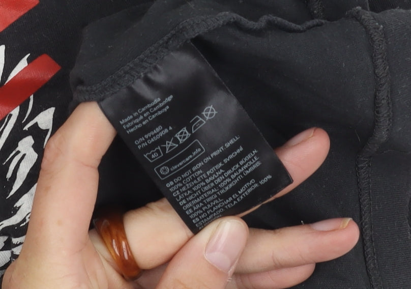 H&M Womens Black Renegade T-Shirt Size S