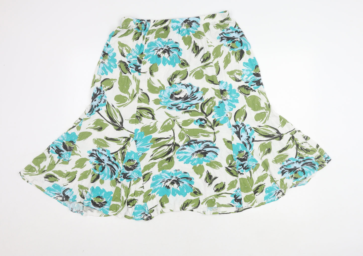 Ame Smith Women's Multicoloured Floral Midi Skirt Size 16