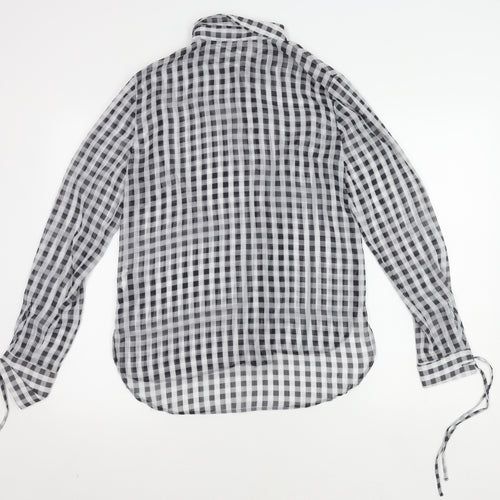 Next Women's Black Check Blouse, Size 12