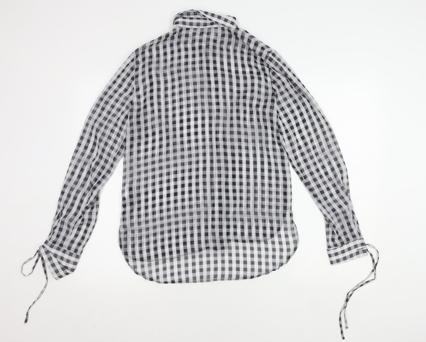 Next Women's Black Check Blouse, Size 12