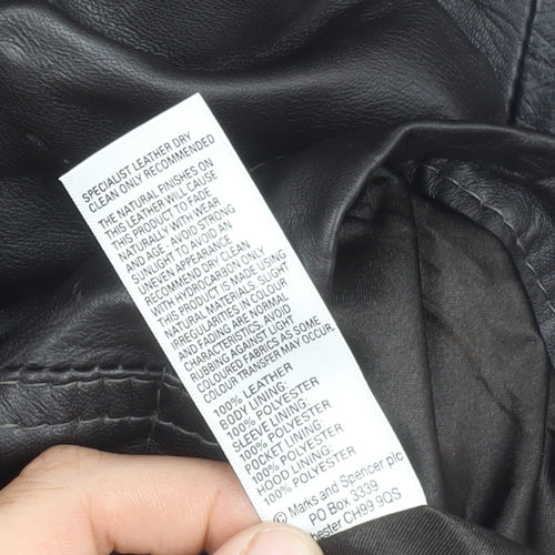 Marks and Spencer Women's Brown Leather Jacket M