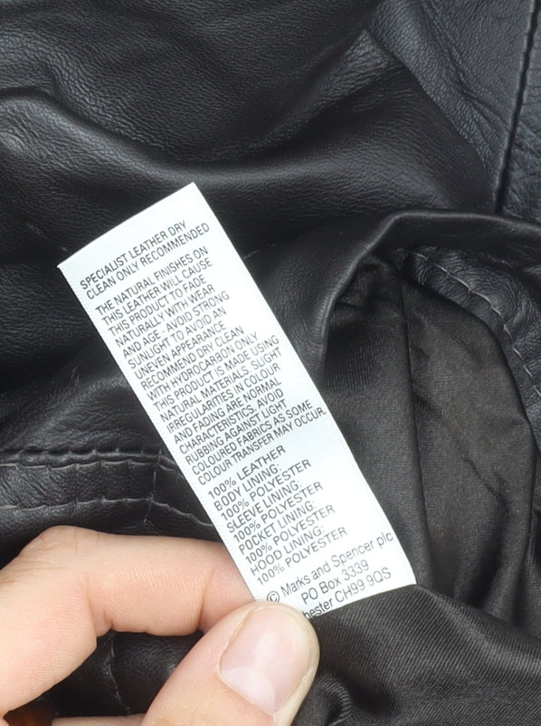 Marks and Spencer Women's Brown Leather Jacket M