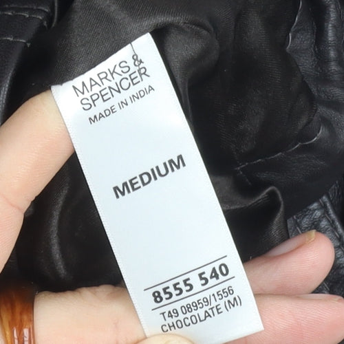 Marks and Spencer Women's Brown Leather Jacket M