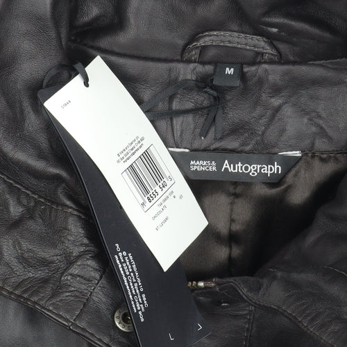 Marks and Spencer Women's Brown Leather Jacket M