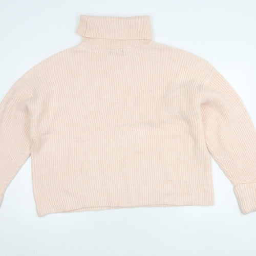 Marks and Spencer Women's Ivory Roll Neck Pullover Jumper XL
