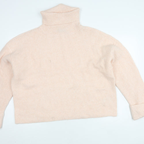 Marks and Spencer Women's Ivory Roll Neck Pullover Jumper XL