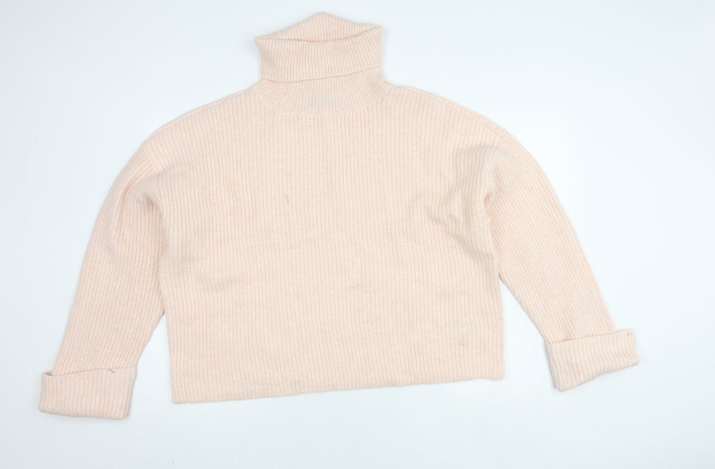 Marks and Spencer Women's Ivory Roll Neck Pullover Jumper XL