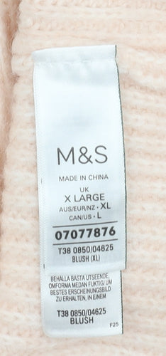 Marks and Spencer Women's Ivory Roll Neck Pullover Jumper XL