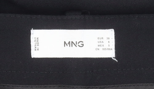 MNG Women's Black Straight Trousers, Size 10