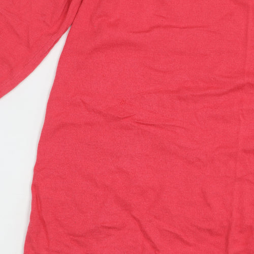 River Island Women's Red Cold Shoulder Jumper Size 14