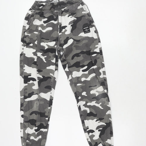 New Look Boys Grey Camouflage Jogger Trousers 10 Years