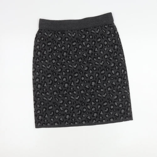 Cynthia Rowley Women's Black Animal Print Skirt M