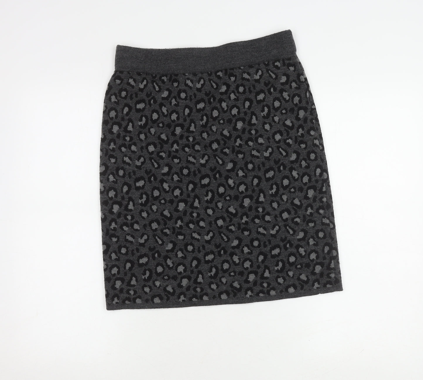 Cynthia Rowley Women's Black Animal Print Skirt M