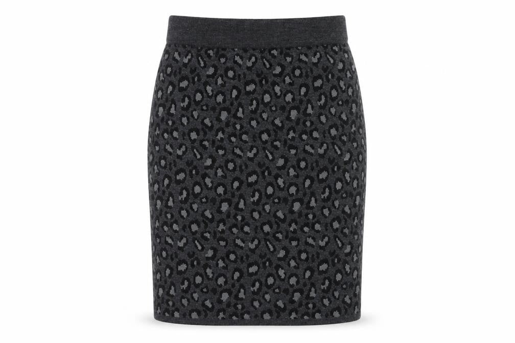 Cynthia Rowley Women's Black Animal Print Skirt M